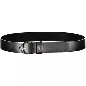 Tommy Hilfiger Black Leather Women Belt