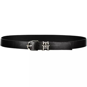 Tommy Hilfiger Black Leather Women Belt