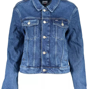 Tommy Hilfiger Blue Cotton Women Jacket