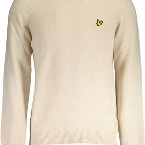 Lyle & Scott Beige Wool Men Sweater