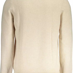 Lyle & Scott Beige Wool Men Sweater