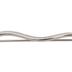 Dolce & Gabbana Silver Brass Crystal Spilla Serpente Mens Brooch Pin