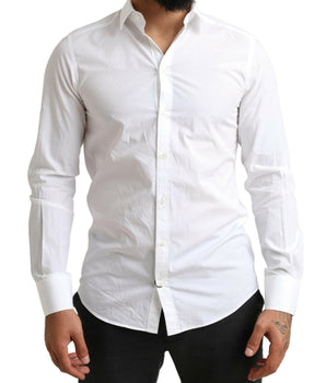 Dolce &amp; Gabbana White MARTINI Formal Shirt Cotton Dress