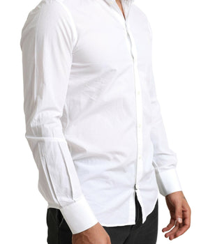 Dolce &amp; Gabbana White MARTINI Formal Shirt Cotton Dress