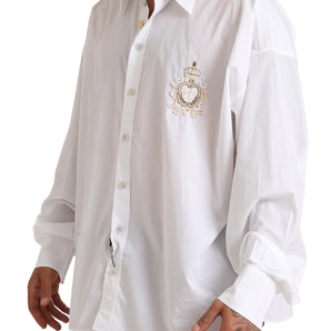 Dolce &amp; Gabbana Elegant White Cotton Formal Shirt