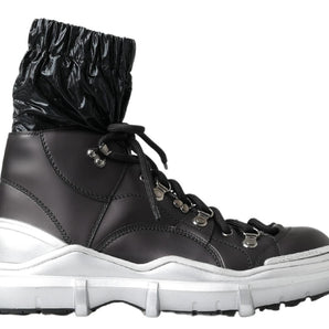 Dolce &amp; Gabbana Black High Top Sneaker Bootie