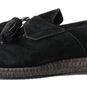 Dolce &amp; Gabbana Elegant Black Suede Espadrilles Sneakers