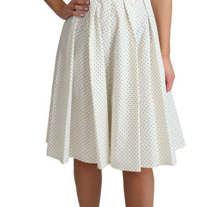 Dolce &amp; Gabbana Elegant Sleeveless A-Line Polka Dotted Dress