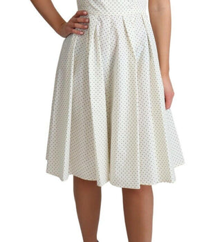 Dolce &amp; Gabbana White Polka Dotted Cotton A-Line Dress