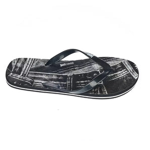 Chanclas Just Cavalli Sleek con logo negro para hombre