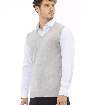 Alpha Studio Gray Viscose Men's Jacket