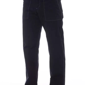 Alpha Studio Blue Cotton Men Pants