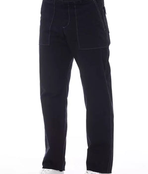 Alpha Studio Blue Cotton Men Pant