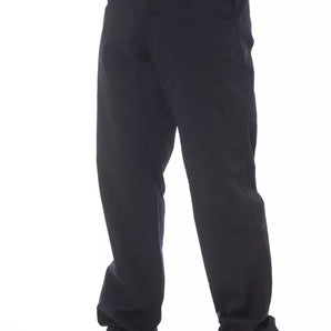 Alpha Studio Blue Cotton Men Pant