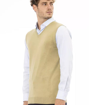 Alpha Studio Beige Viscose Men Jacket