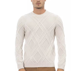 Alpha Studio Beige Merino Men Sweater