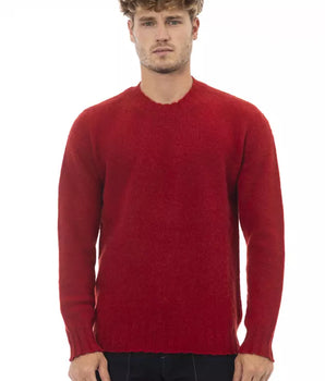 Alpha Studio Red Wool Men's Sweater