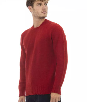Alpha Studio Red Wool Men's Sweater