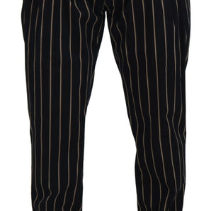 Dolce &amp; Gabbana Elegant Striped Chino Tapered Pants