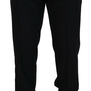 Dolce &amp; Gabbana Elegant Slim Fit Black Dress Trousers