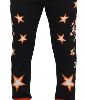 Dolce &amp; Gabbana Black Orange Star Trousers