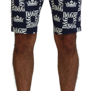 Dolce &amp; Gabbana Casual Crown Print Chinos Shorts