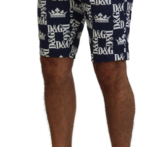 Dolce &amp; Gabbana Casual Crown Print Chinos Shorts