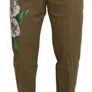 Dolce &amp; Gabbana Exquisitos pantalones chinos beige florales