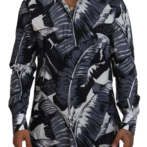 Dolce &amp; Gabbana Multicolor Banana Leaf Print Casual Shirt