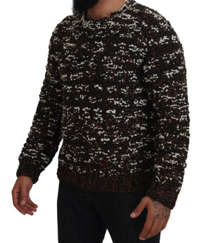 Dolce &amp; Gabbana Brown Knitted Wool Fatto A Mano Sweater