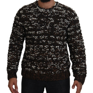 Dolce &amp; Gabbana Elegant Bronze Knit Pullover Sweater