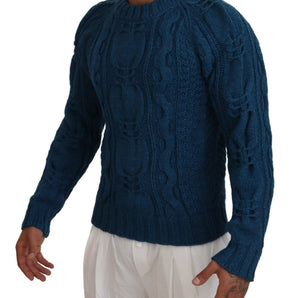 Dolce &amp; Gabbana Elegant Blue Crewneck Sweater