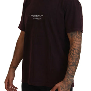 Dolce &amp; Gabbana Elegant Bordeaux Crewneck Tee