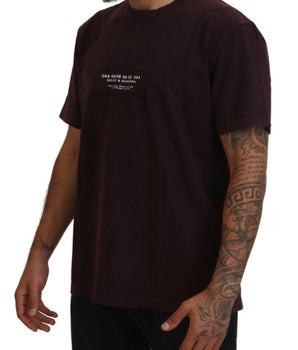 Dolce &amp; Gabbana Bordeaux Crewneck Short Sleeve T-Shirt