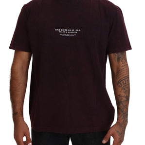 Dolce &amp; Gabbana Elegant Bordeaux Crewneck Tee