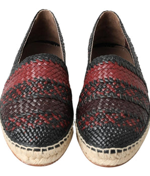 Dolce &amp; Gabbana Elegant Woven Leather Espadrilles