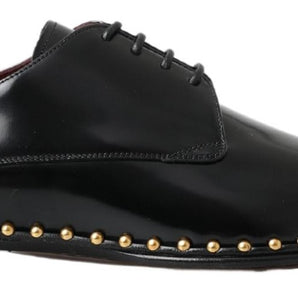 Dolce &amp; Gabbana Elegant Studded Derby Formal Shoes