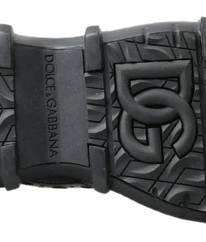 Dolce &amp; Gabbana Black Leather Ankle Casual Boots