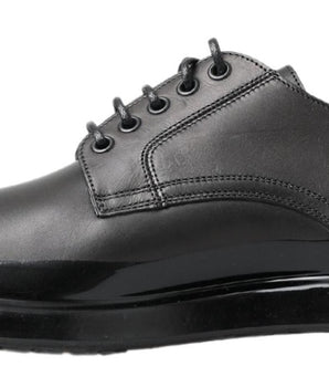 Dolce &amp; Gabbana Black Leather Derby Dress Shoes