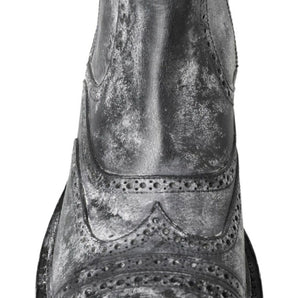 Dolce &amp; Gabbana Elegant Black Faded Chelsea Ankle Boots