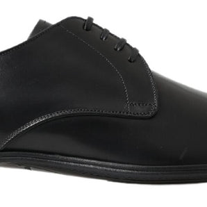 Dolce &amp; Gabbana Classic Black Leather Derby Shoes