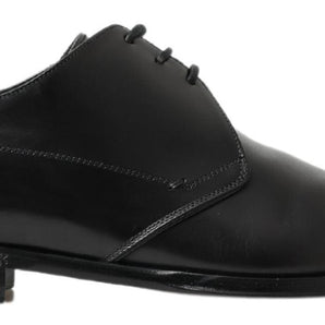 Dolce & Gabbana Classic Black Leather Derby Shoes