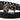 Dolce & Gabbana Black Calf Perforated Metal Buckle Belt