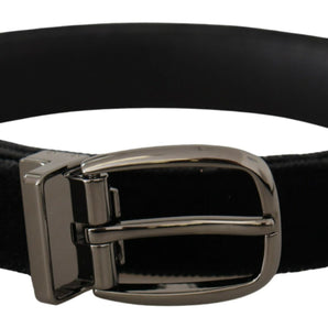 Dolce & Gabbana Elegant Black Velvet Designer Belt