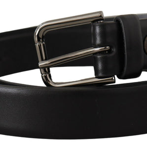 Dolce &amp; Gabbana Elegant Black Leather Classic Belt