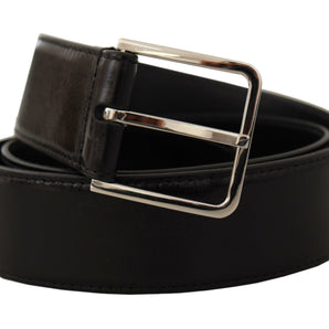 Dolce & Gabbana Elegant Leather Belt with Metal Buckle