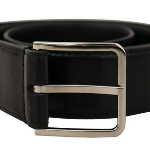 Dolce &amp; Gabbana Elegant Leather Belt with Metal Buckle