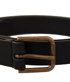 Belt Buckle Engraved Dolce &amp; Gabbana Black Calf Leather Logo