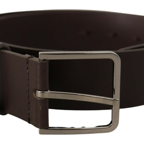 Dolce &amp; Gabbana Elegant Dark Brown Leather Belt