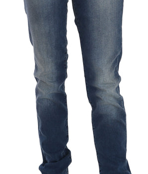 Vaqueros ajustados con cintura media en azul vintage Svelte de Fiorucci